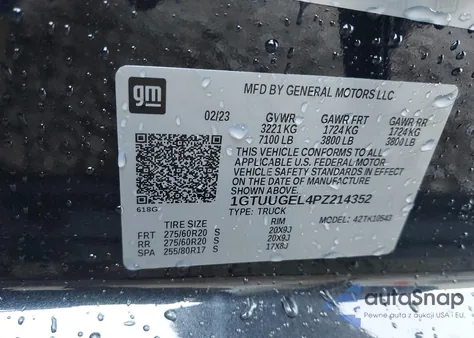 2023 GMC Sierra 1500 4Wd Short Box Denali from USA, damaged, VIN 1GTUUGEL4PZ214352